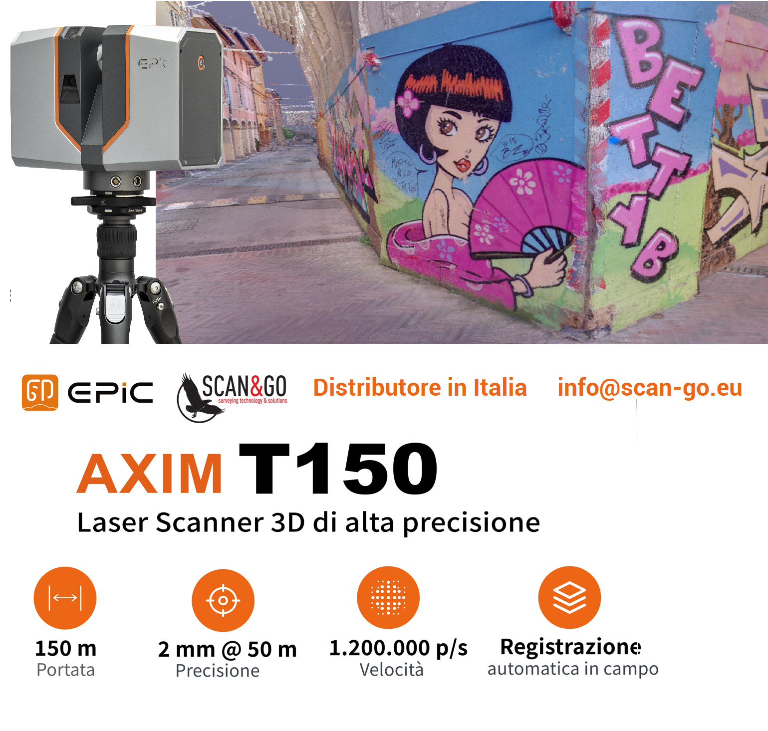 NUOVO LASER SCANNER TERRESTRE EPIC T150