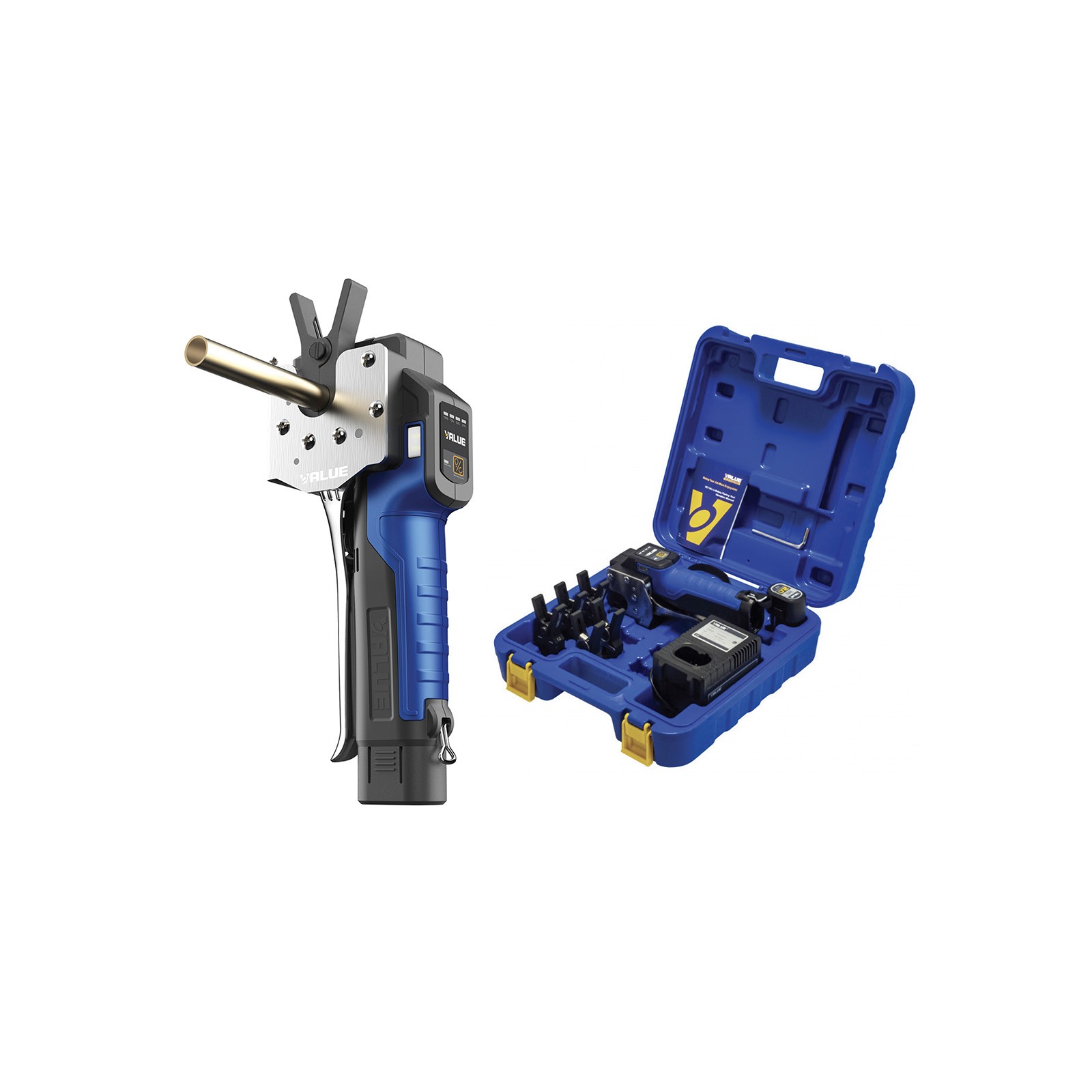 Cartellatrice VET-19LI (flangiatubo) con batteria al litio per tubazioni dia. 1/4, 3/8, 1/2, 5/8 e 3/4 di pollice