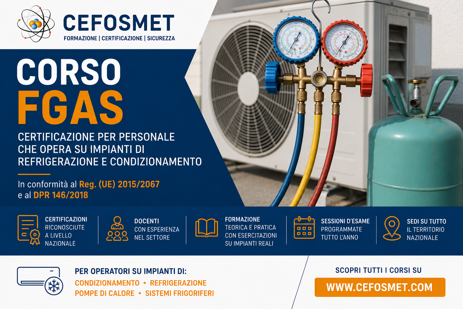 Corso F-GAS – Formazione e Certificazione del Personale per Gas Fluorurati
