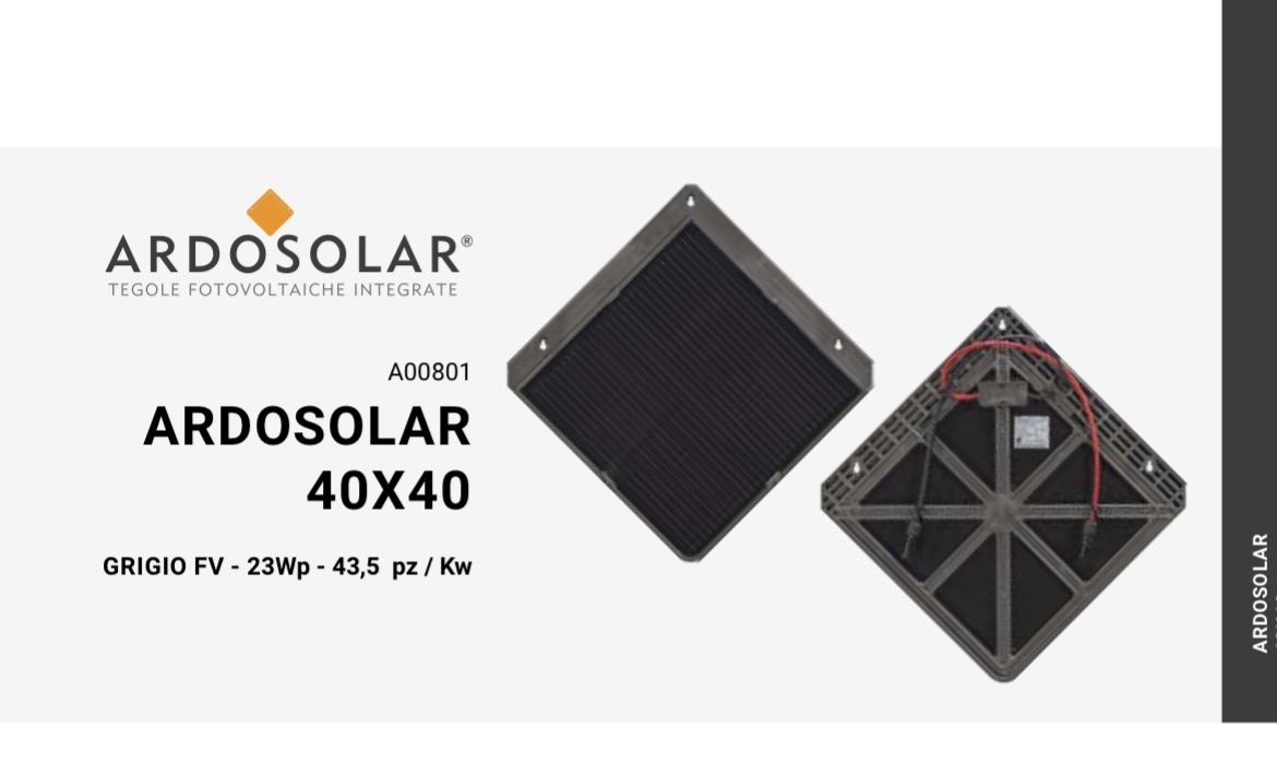 Tegola fotovoltaica Ardosolar