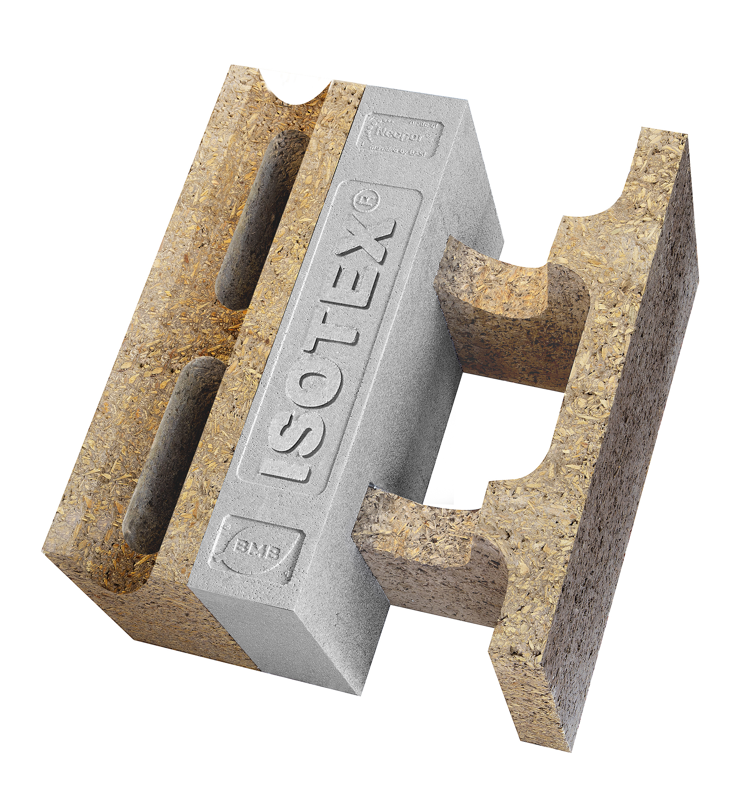 ISOTEX AIR - Blocco cassero ventilato HDIII 44/14 con grafite