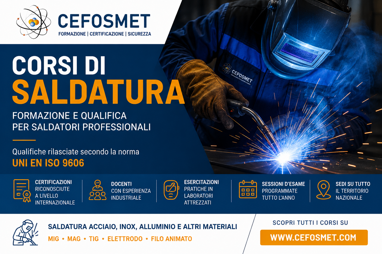 Corso Saldatore – Patentino UNI EN ISO 9606